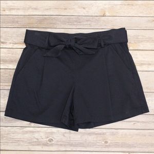 NWT Ann Taylor Loft Navy Blue Bow Tie Shorts Large